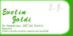 evelin zoldi business card